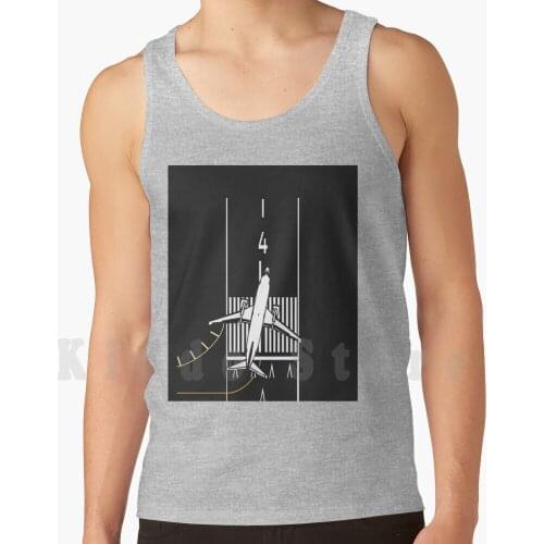 Cleared For Takeoff , Runway 4 Left tank tops vest 100% Cotton 737 Boeing Takeoff Runway Airport Layout Airport