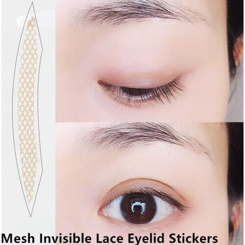 Mesh Invisible Lace Eyelid Stickers Seamless Double Eyelid Sticky Eye Lift Light Natural Lace Makeup Beauty Eye Stickers
