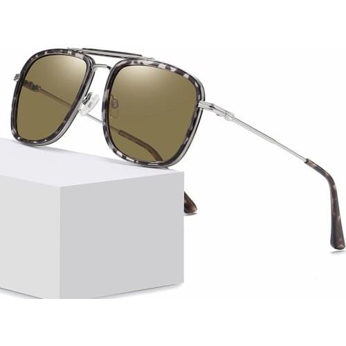 2021 New Square Men Sunglasses Polarized Women Retro Sun Glasses Men Vintage Classic Glasses Shades Oculos de sol With Box