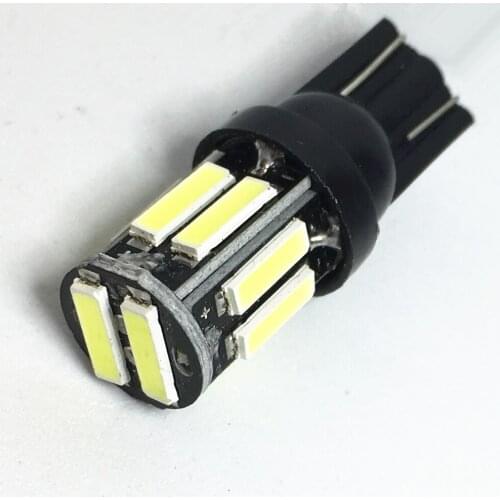 1Pcs T10 LED W5W 7020 10 SMD 194 168 Car Wedge Replacement Reverse Instrument Panel Lamp White Blue Bulbs For Clearance Lights
