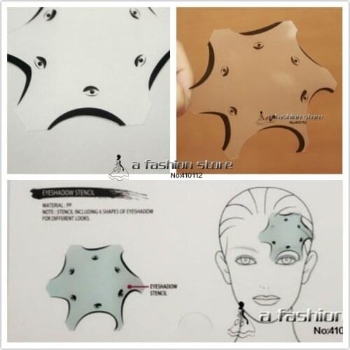 6 Style in 1 pc Cosmetics Eyeshadow Cat Smokey Eye Stencils Eyebrow Stencil Shadow Models Template Urban Makeup Tools