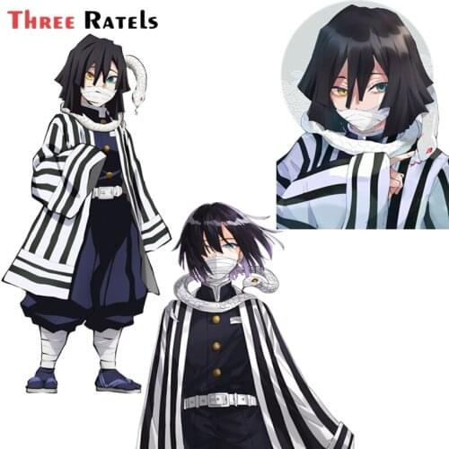 Three Ratels F561 Iguro Obanai Kimetsu No Yaiba Car Sticker Motorbike Laptop PVC Waterproof Decal