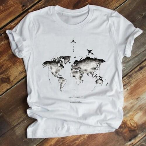 Women Printing Travel Cute Short Sleeve Girl Ladies 90s Style Summer Fashion Clothes Print Tshirt Female Tee Top Graphic T-shirt