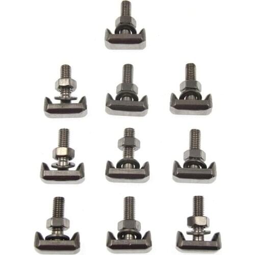 10pcs/bag for QY-202904 Automotive Stainless Steel T Bolt Car Accessories Battery Terminal Replacement Screw