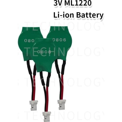 3PCS/lot for Varta Germany imported 3v ML1220 15mAh button lithium battery Rechargeable batteries with line Free shipping