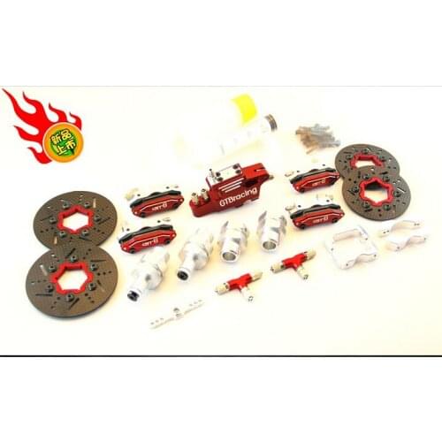 GTB racing 4 wheel hydraulic disc brake system for 1/5 Scale gas baja 5B 5T 5SC GR077 not leak 7mm axle
