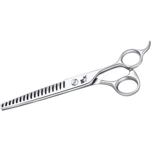 7 Inch Japanese Stainless Steel 440C 18 Teeth Hair Thinning Pet Grooming Scissors