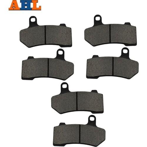 3 Pairs Motorcycle Brake Pad for FLHR Road King 2008-2012 Black Brake Disc Pad