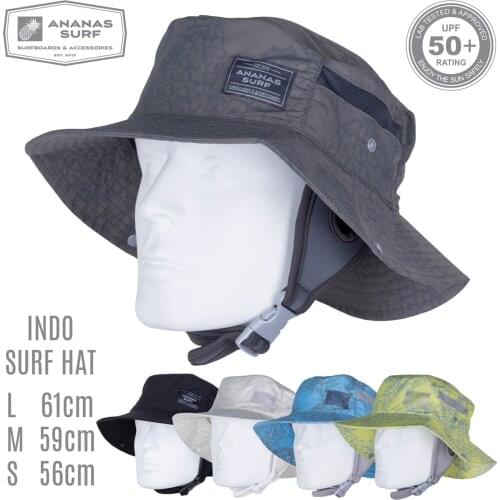 Ananas Surf Indo Surfing Backet Hat With Chin Strap Kitesurf Cap Fisherman Water Sport Sun Men Women Unisex Protect Ears