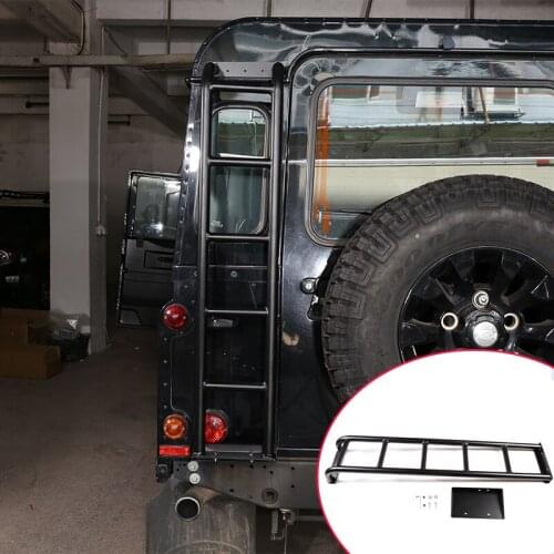 Car Auxiliary Car Accessories For Land Rover Defender 2004-2019 Alloy Car Rear Door Tailgate Ladder Climbing Kit Car Decoration