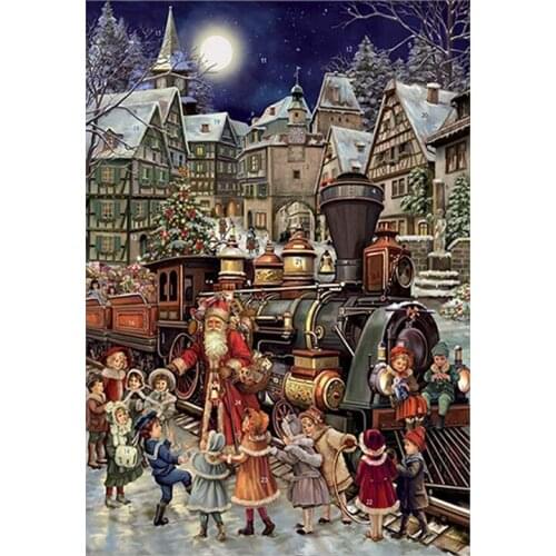 Diamond Painting Christmas Train Cross Stitch Diamond Embroidery Santa Claus Kids Diamond Mosaic Art Handmade Home Decor Gift