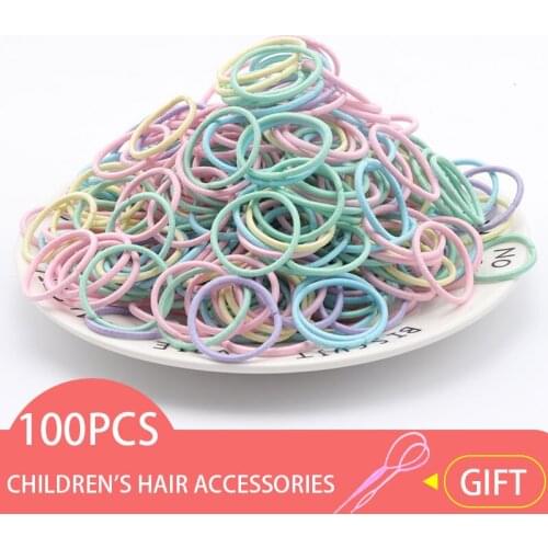 Childrens Hair Ring Hair Accessories, Little Girl Kindergarten Baby Head Rope, Braided Braids, Colored Black Small Rubber Bands