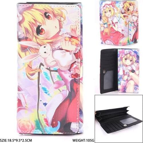 Anime TouHou Project Flandre Scarlet Long Wallet Fashion Womens Card Holder Purse