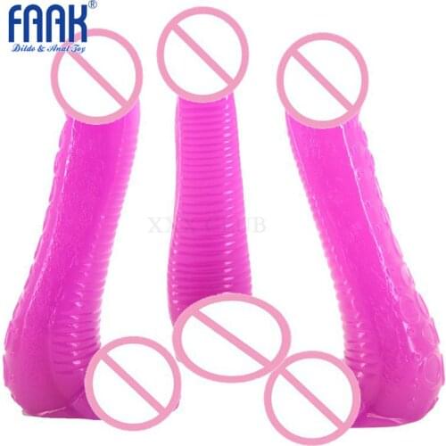 Original FAAK 21.5*5.9cm rough surface dildo for female masturbation, soft penis for vaginal & anal, sex toys for women,3 colors