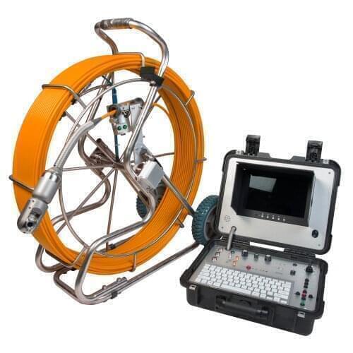 Underwater video inspection camera pan tilt sewer drain pipe inspection camera with 150m 9mm push rod cable V10-3288PTN-1