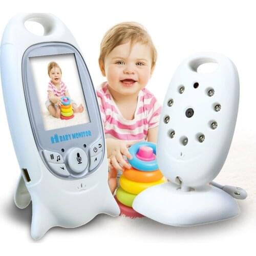 Wireless Video Baby Monitor 2.0 inch Color Security Camera 2 Way Talk NightVision IR LED Temperature Monitoring with 8 Lullaby