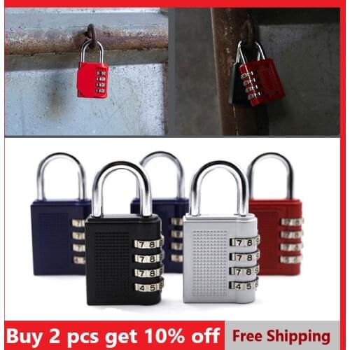 Combination Padlock for Gym School Employee Locker Toolbox Case Hasp and Storage Combination Lock Padlock 4 Digit Padlock