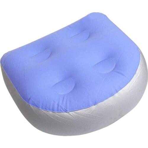 Outdoor Camping Pad Massage Mat Inflatable Relaxing Booster Seat Back Hot Tub Bathtub Pillow Spa Cushion Water Injection