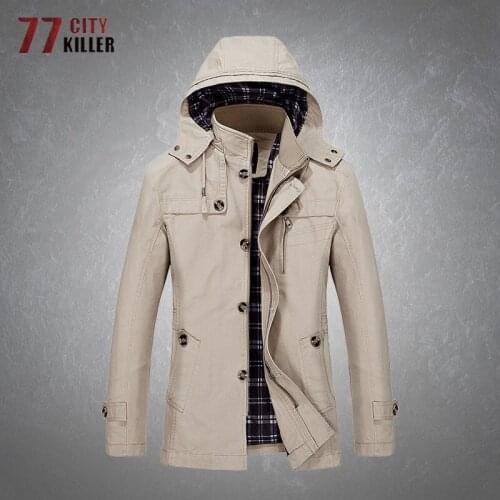 Cargo Jacket Men Autumn Casual Slim Comfortable Stand Collar Solid Color Overcoats Male Multiple Pockets Wearable Mens Jackets