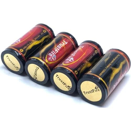 20pcs/lot TrustFire Protected 18350 Lithium Battery 1200mAh 3.7V Rechargeable Li-ion Batteries with PCB For LED Flashlights
