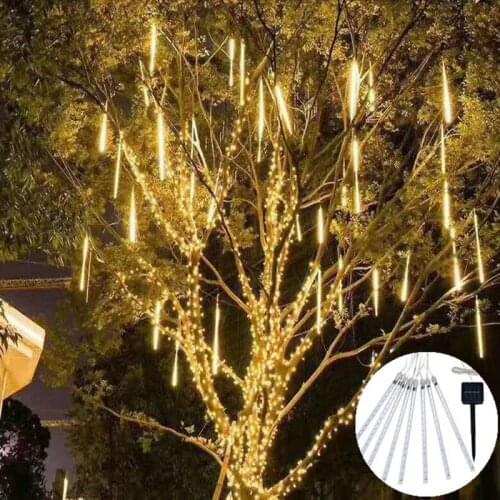 Meteor Shower Rain Solar Light Garland Led Solar Lamp Outdoor Lighting Waterproof Solar Lamp Christmas Party Garden Decoration