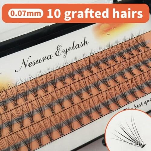 Fashion 0.07 Mm Individual False Eyelashes C Curl 10 Roots False Lashes Premade Volume Fans Quickly Graft Lashes Extension New