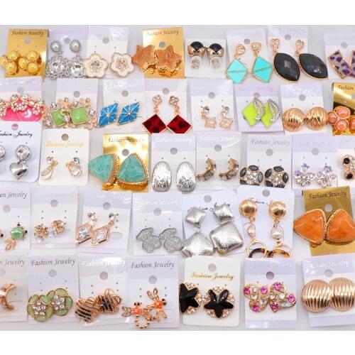 Fashion 30pairs Lots Mix Styles Stud Jewelry Earrings For Women Wedding Party Gift