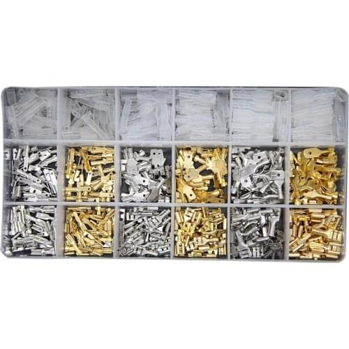 540Pcs 2.8/4.8/6.m Wire Connectors Kit Crimp Female/Male Spade Terminals Set for Electrical Wiring Car o Speaker