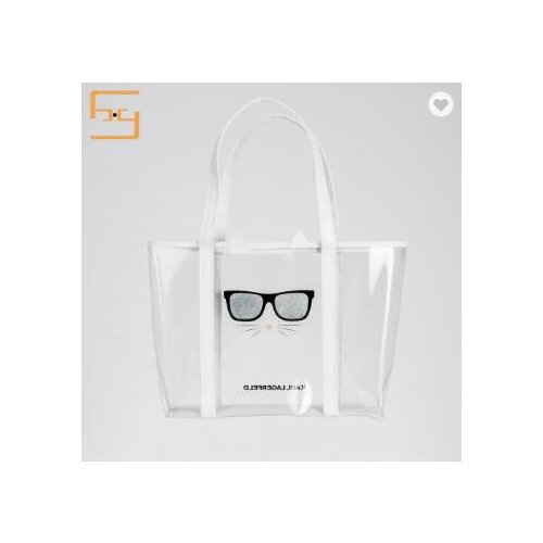 Custom Print Logo Plastic Beach Bag Supplier Mesh Tote Bag With Holes