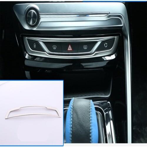 Fit For Peugeot 308 T9 2015 2016 2017 Stainless steel Central control decoration cover Car Accessories