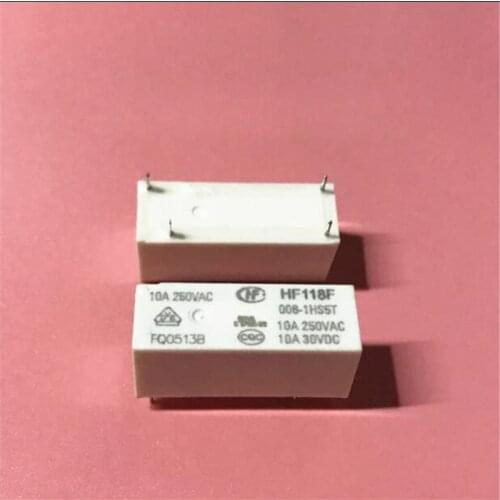 5V relay HF118F 006-1HS5T HF118F0061HS5T HF118F-006-1HS5T HF118F 006 1HS5T 5VDC 10A 4PIN