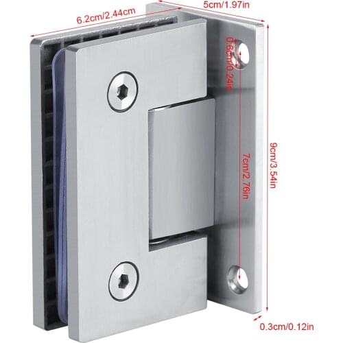 Sliver 8-10mm Frameless Bracket Wall To Glass Door Hinges Bathroom Shower Door Bracket Wall Mount Door Hinge