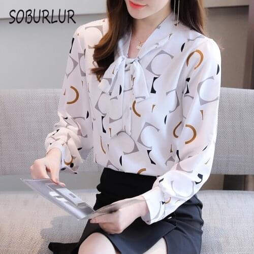 SOBURLUR Casual Loose Womens T-shirts Plus size T shirt Tunics Crop Top Woman Clothing Blousas Bow Lace Up BF Korean Style Tops