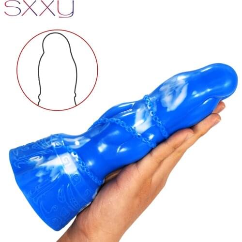 SXXY Gluttony Dildo Fantasy Anal Sex Toy Ancient Mythical Beast Butt Plug Bondage Chain Anus Dilator Massage Lesbian Masturbator
