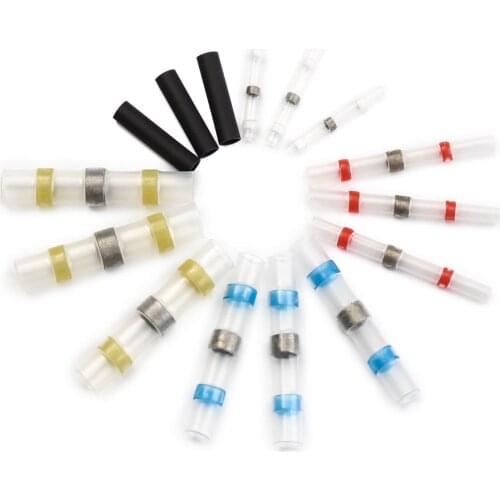 20/10pcs Heat Shrink Butt Terminals Waterproof Solder Seal Tinned Copper Electrical Wire Cable Splice Terminal 6-26 AWG