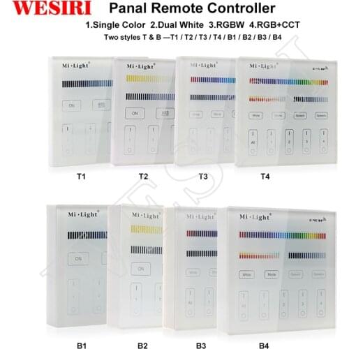 Mi Light Smart Touch Panel Controller T1 T2 T3 T4 B1 B2 B3 B4 For Single Color Dual White RGBW RGBCCT LED Strip/Panel Light/Bulb
