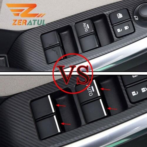 Zeratul 7Pcs/Set Car Window Lift Buttons Decorate Sequins Sticker for mazda 6 Atenza mazda 3 Axela CX-3 CX-4 CX-5 CX3 CX4 CX5