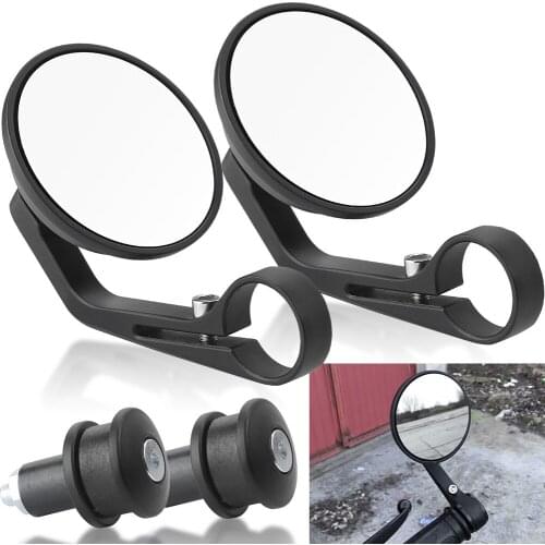 Universal 7/8" 22mm Round Bar End Rear Mirrors Motorcycle Motorbike Scooters Rearview Mirror Side View Mirrors FOR Cafe Racer