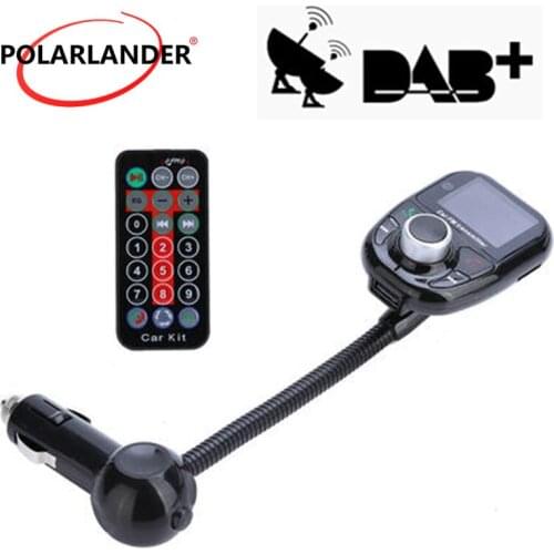 LCD Display MP3 Player Antenna Charging Ports Bluetooth Car Kit FM Transmitter Hands free TF USB Digital DAB/DAB+ Receiver