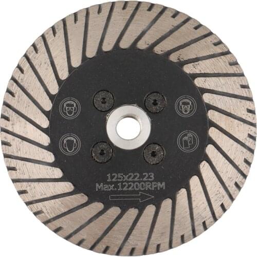 125 mm Diamond Grinding and Cutting Blade Tool with Flange for Turbine Cutting Granite Sandstone