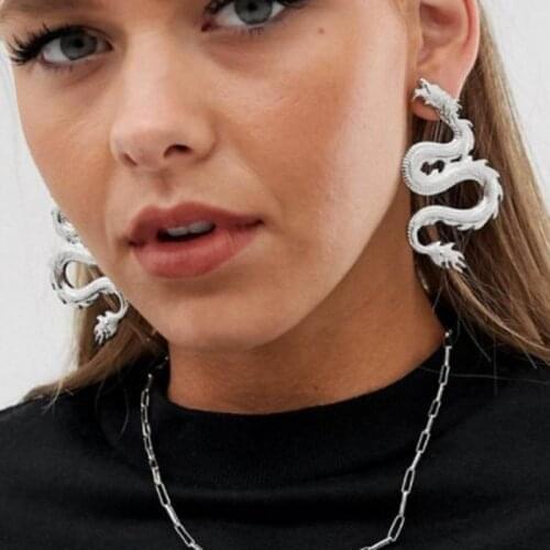 6 pair /lot fashion jewelry metal dragon earring for women