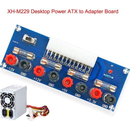 XH-M229 Desktop PC Chassis Power ATX Transfer to Adapter Board Power Supply Circuit Outlet Module 24Pin Output Terminal 24 pins
