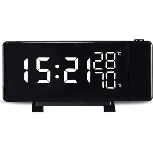 Hot Projection Alarm Clock, LED Large Digital DisplayDual Alarm Indoor Thermohygrometer Display