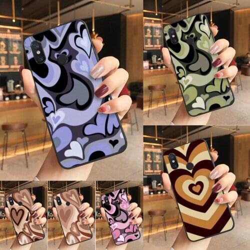 Purple Heart Swirl Pattern Phone Case Phone Case For Redmi K20 Note 5 7 7a 6 8 Pro note 8T 9 Xiaomi Mi 8 9 SE