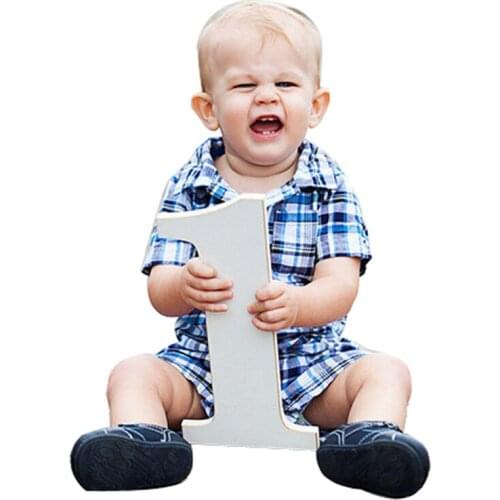 Wood sign Birthday photo props one for photos wooden letters First Birthday photo props one number