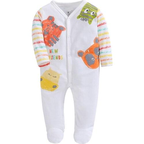 Baby rompers Newborn Baby Girls Boys Clothes 100% Cotton Long Sleeves Baby Pajamas Cartoon Printed Babys Sets