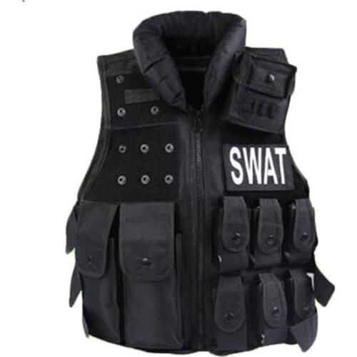 Children Outdoor Tactical Nylon Vest Security Waistcoat Training Protective Vest