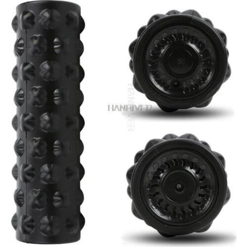 Electric Roller Massage Vibration Back Roller Massager Wireless Foam Roller Yoga Massage Stick for Athletes, Men, Women