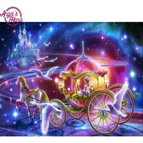 5d diy diamond embroidery fantasy carriage diamond painting Cross Stitch full square Rhinestone mosaic home decoration