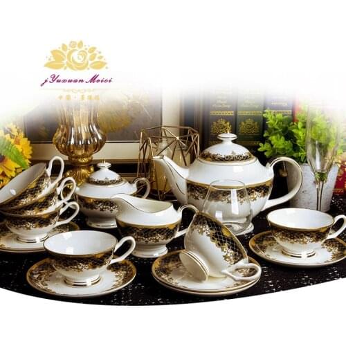 Bone china coffee cup European style tea cup ceramic English afternoon cup coffee set gift box